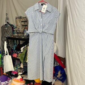 Cider Blue and White Striped Dress 💙